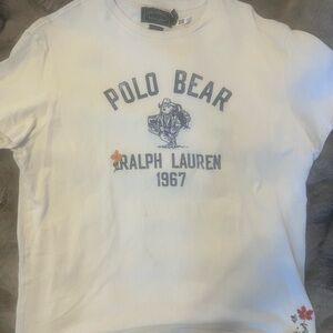 Ralph Lauren White Polo Bear Graphic Tee